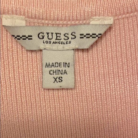 Bodycon Midi Cut Out Guess Dress Faint Pink - Picture 4 of 4